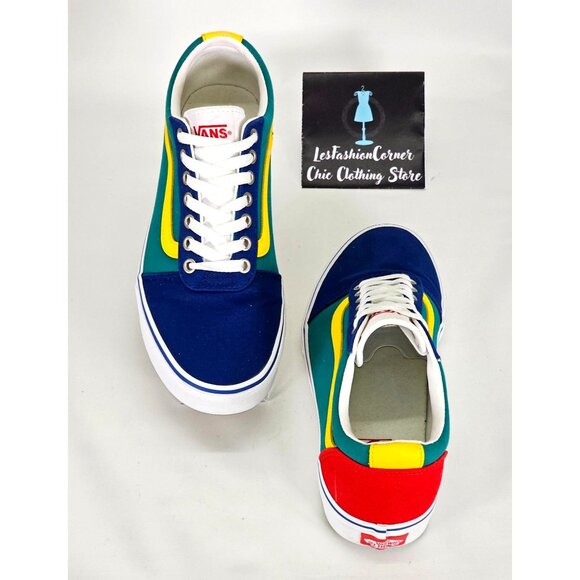 Vans Men's Yacht Club Old Skool Primary Color Block Canvas Shoes Size 9 114 - Picture 11 of 16